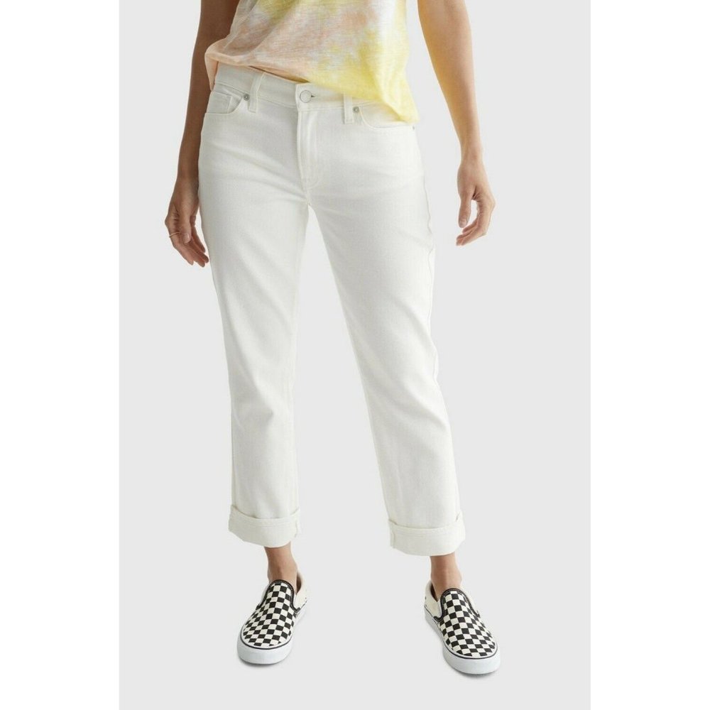 LUCKY BRAND MID RISE SWEET CROP WHITE JEANS WOMENS SIZE 6/28 NEW